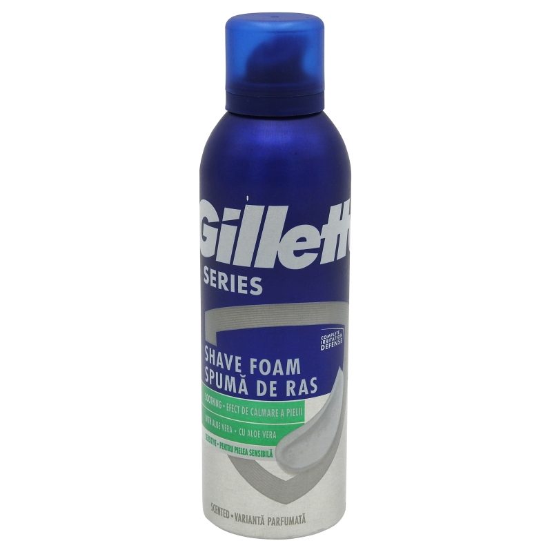 Spuma, Gillette, Ras 200 ml Series Piele Sensibila Aloe Vera 1