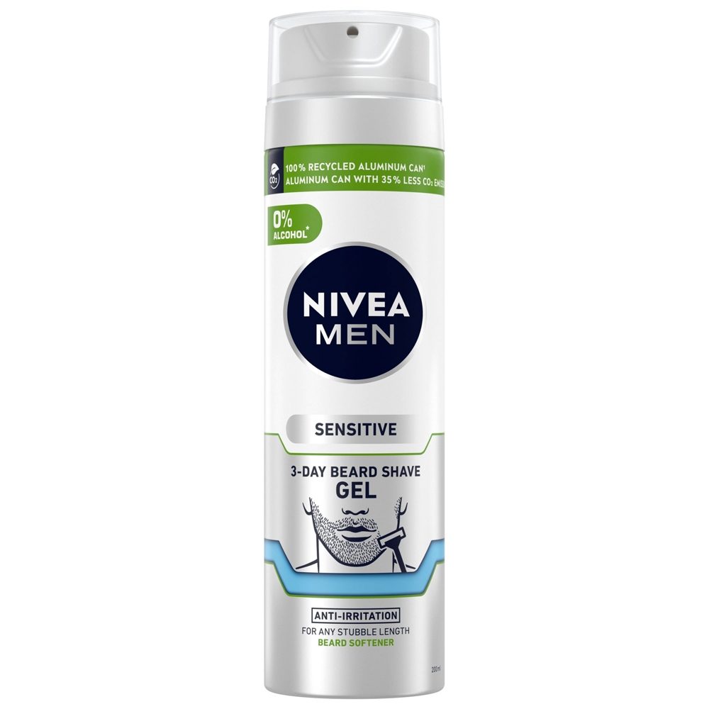 Gel, Nivea, Ras 200 ml Sensitive 3 Day