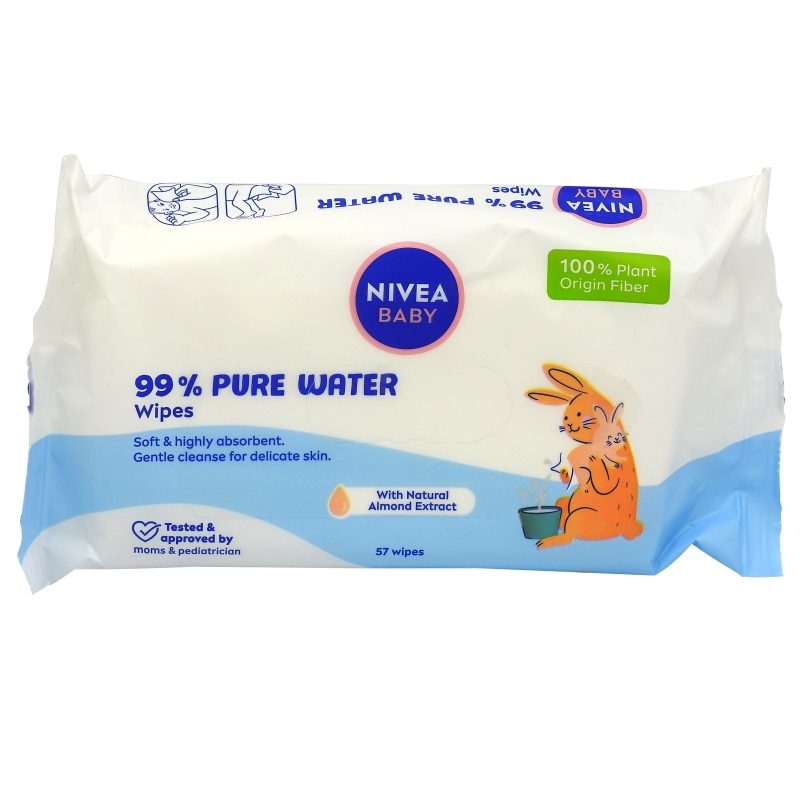 Servetele Umede, Nivea Baby, 57 buc Pure Water 1