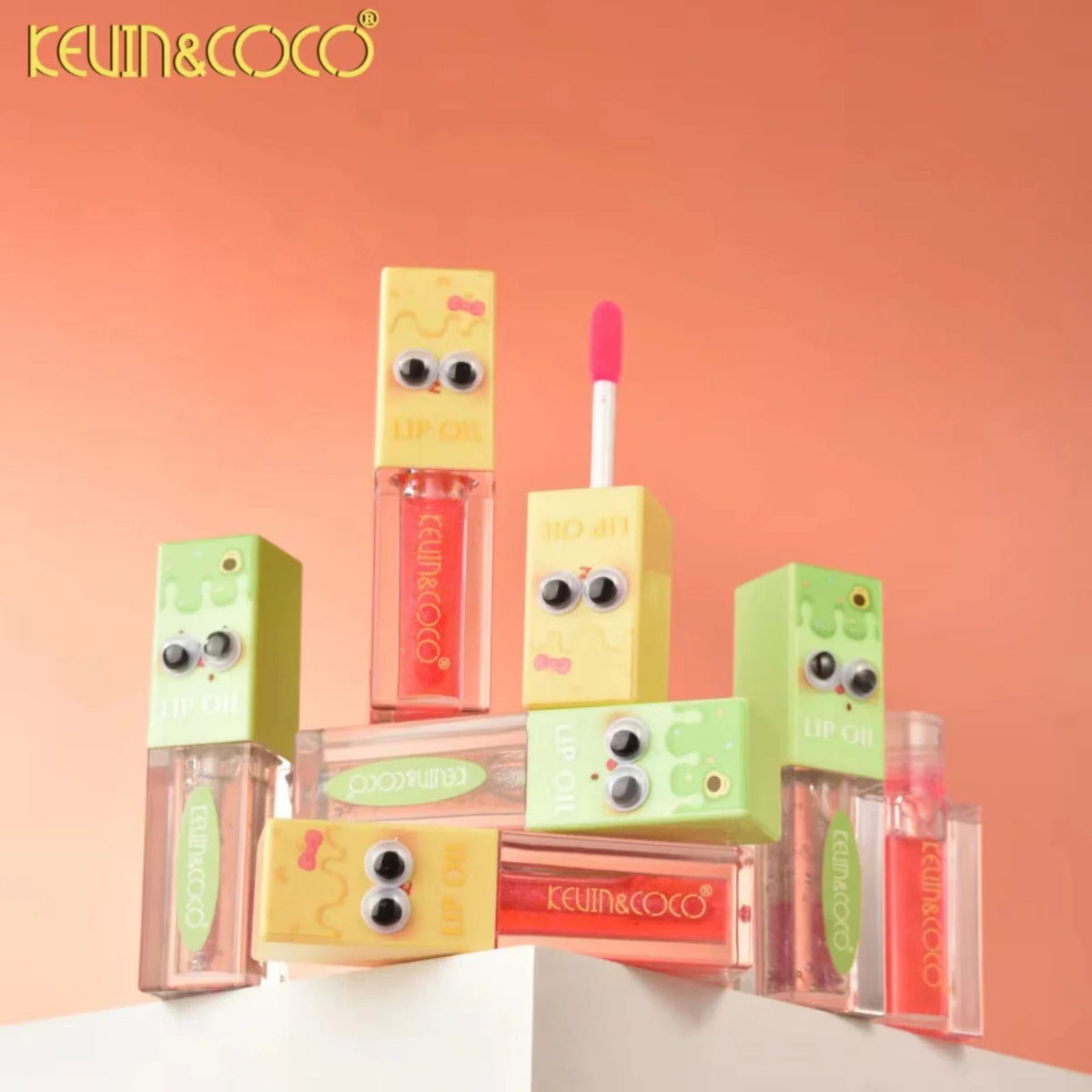 Ulei de Buze, Kevin&Coco, Lip Oil, Hidratant si Lucios, Efect Natural, Textura Usoara, Non-Lipicios, 27.1 g, 8.2 x 2 x 2 cm, Verde 5
