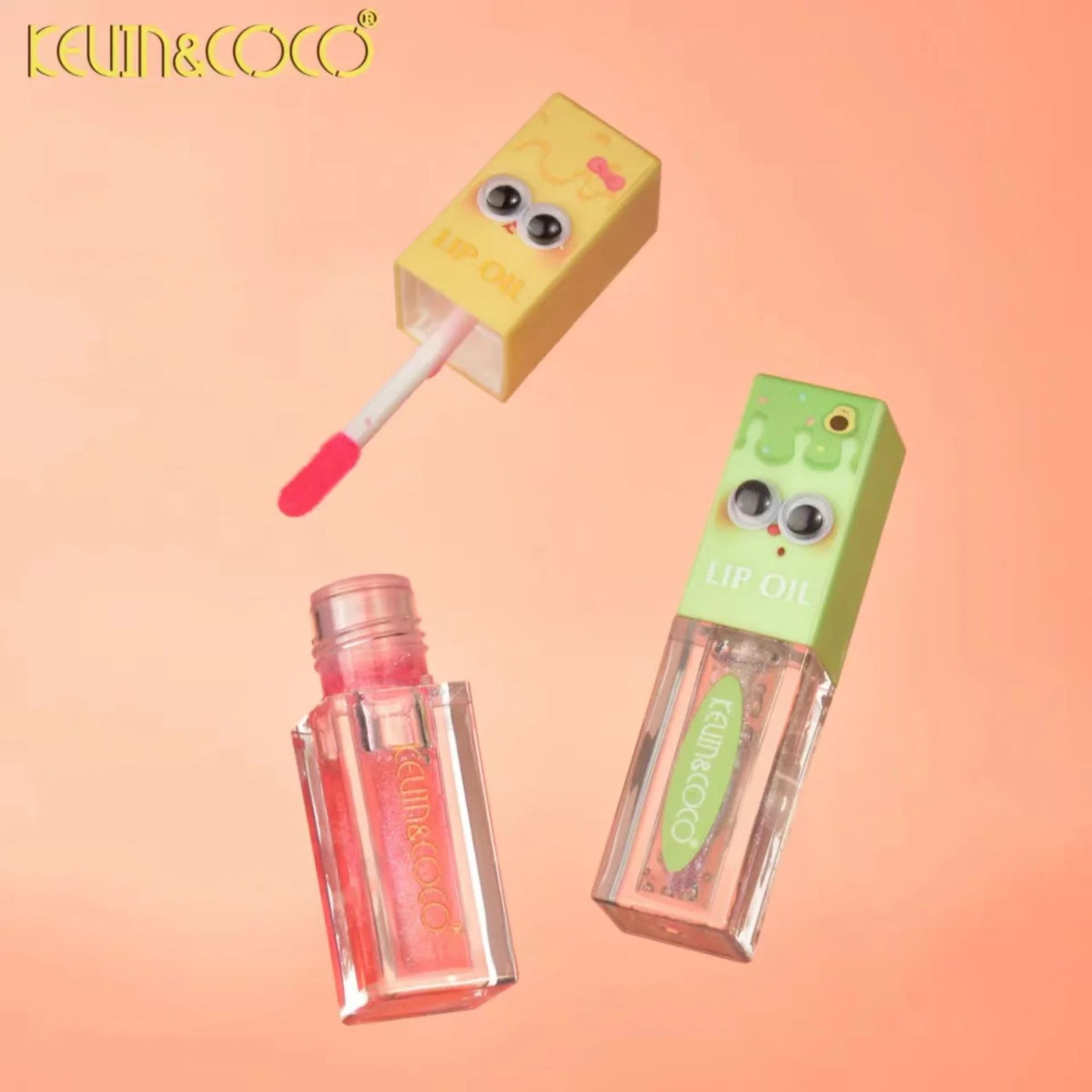 Ulei de Buze, Kevin&Coco, Lip Oil, Hidratant si Lucios, Efect Natural, Textura Usoara, Non-Lipicios, 27.1 g, 8.2 x 2 x 2 cm, Verde 4