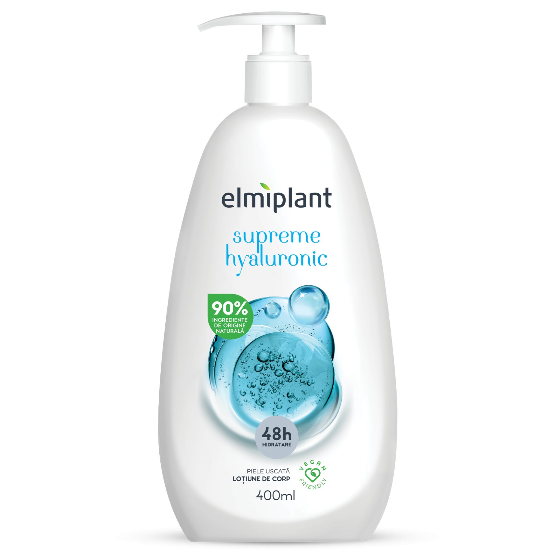 Lotiune de Corp Elmiplant Cu Acid Hyaluronic Pentru Piele Uscata 400 ml