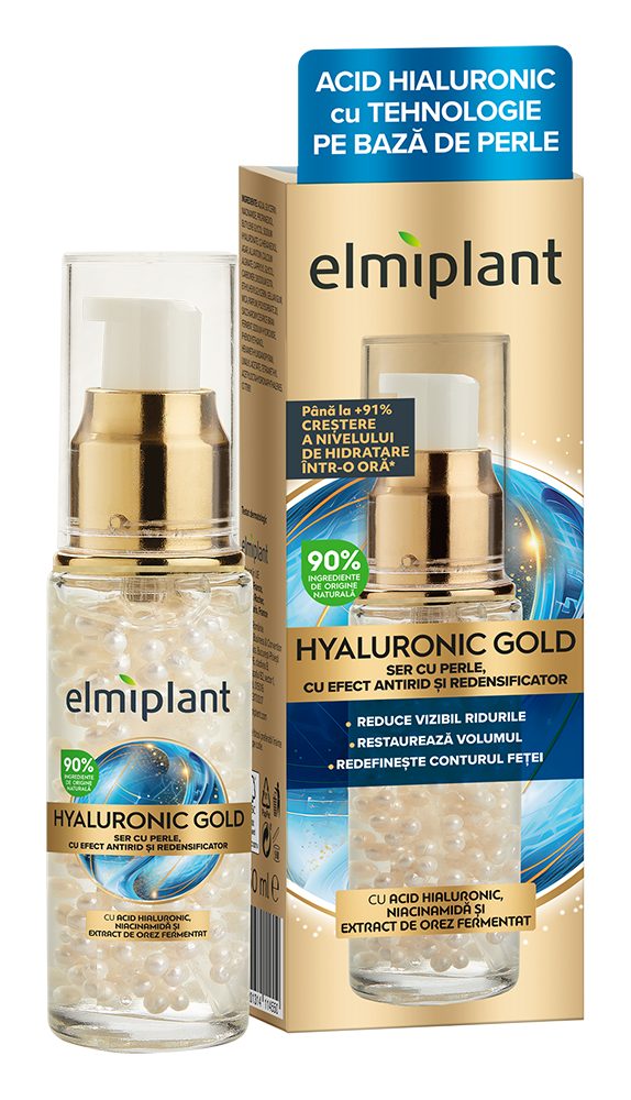 Ser Pentru Fata Elmiplant Hyaluronic Gold 30 ml
