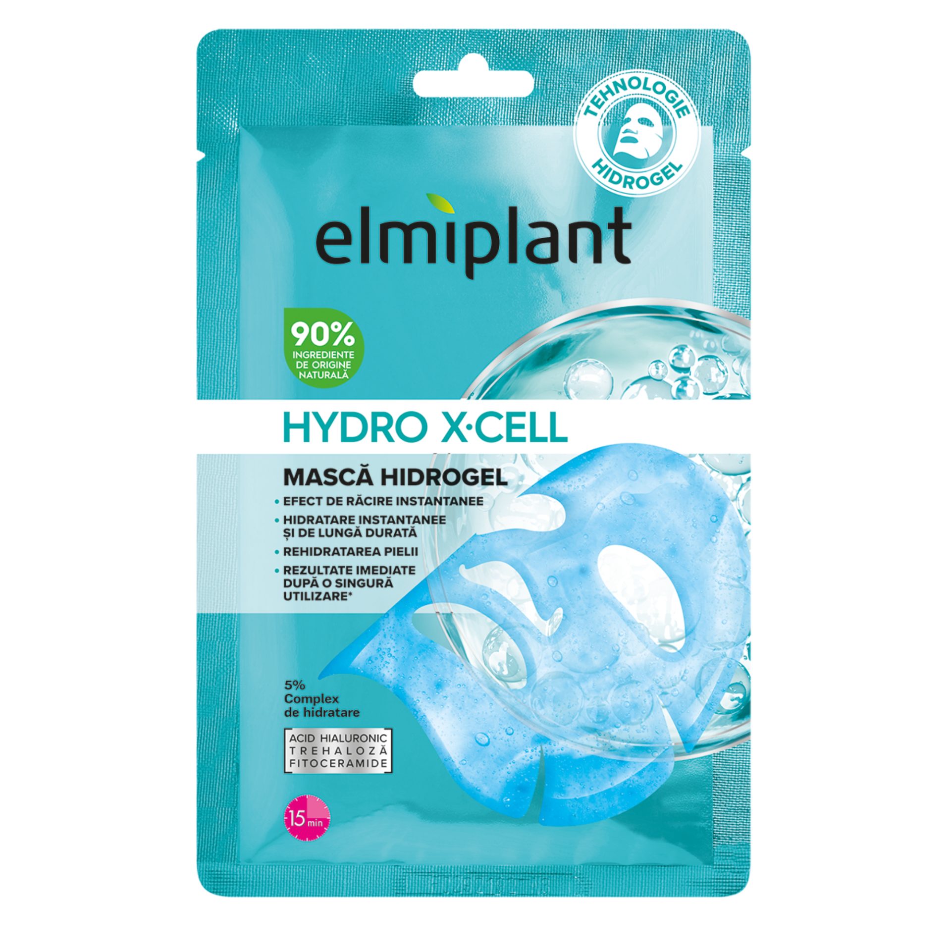 Masca Hidrogel Pentru Fata, Elmiplant, Hydro X-Cell, 20 ml 1