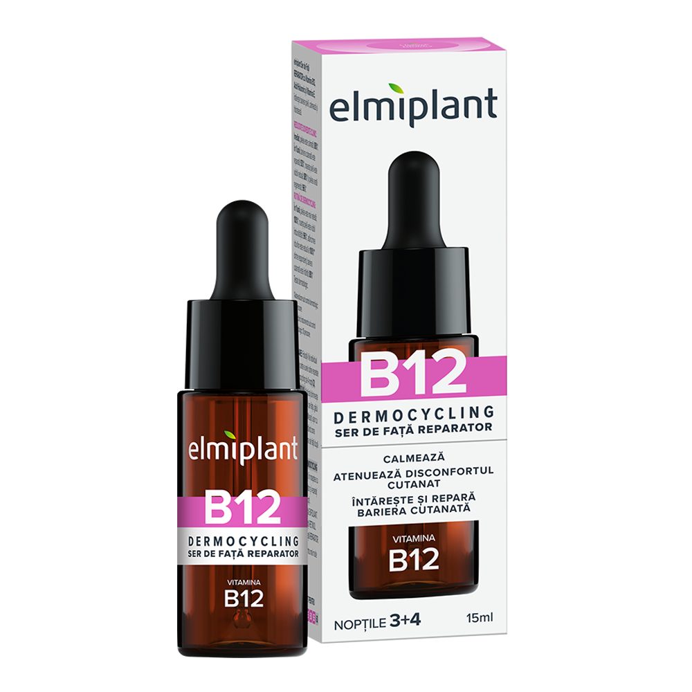 Ser Reparator Elmiplant Dermocycling cu Vitamina B12 și Acid Hialuronic