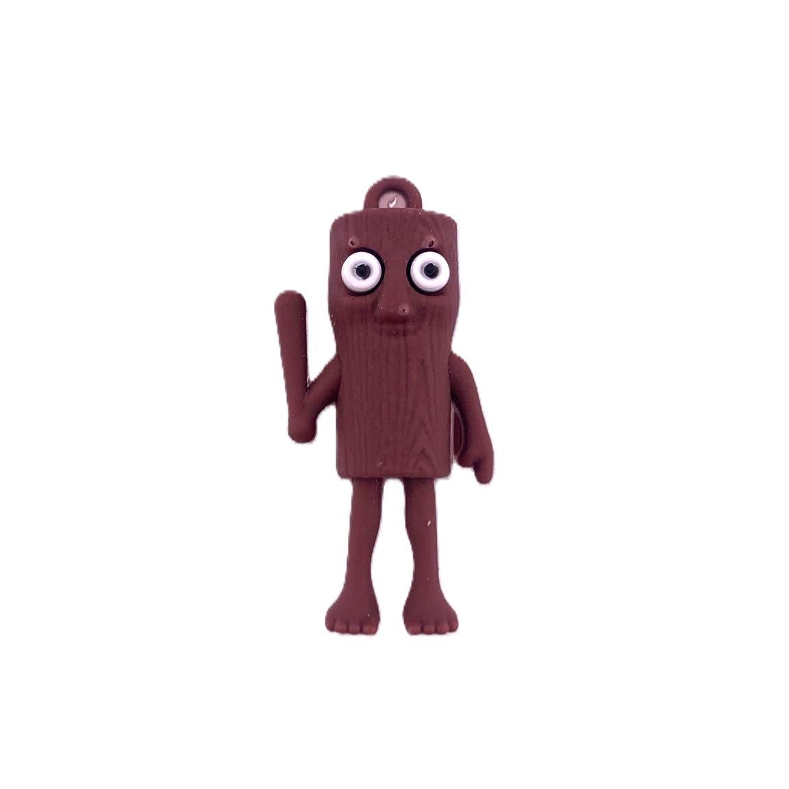 Breloc Flippy din silicon maro 4 cm