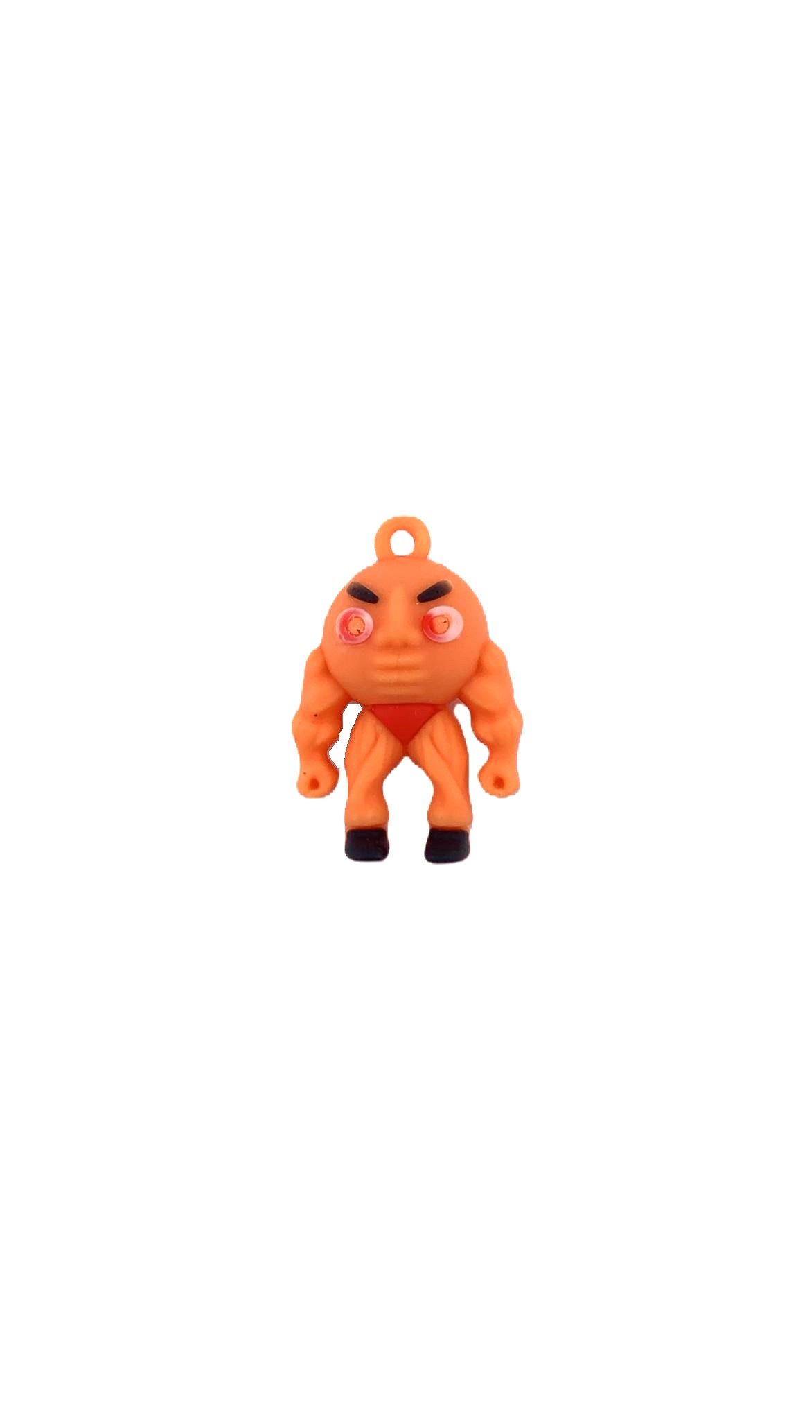 Breloc de Chei Flippy Muscle Man portocaliu 4 cm