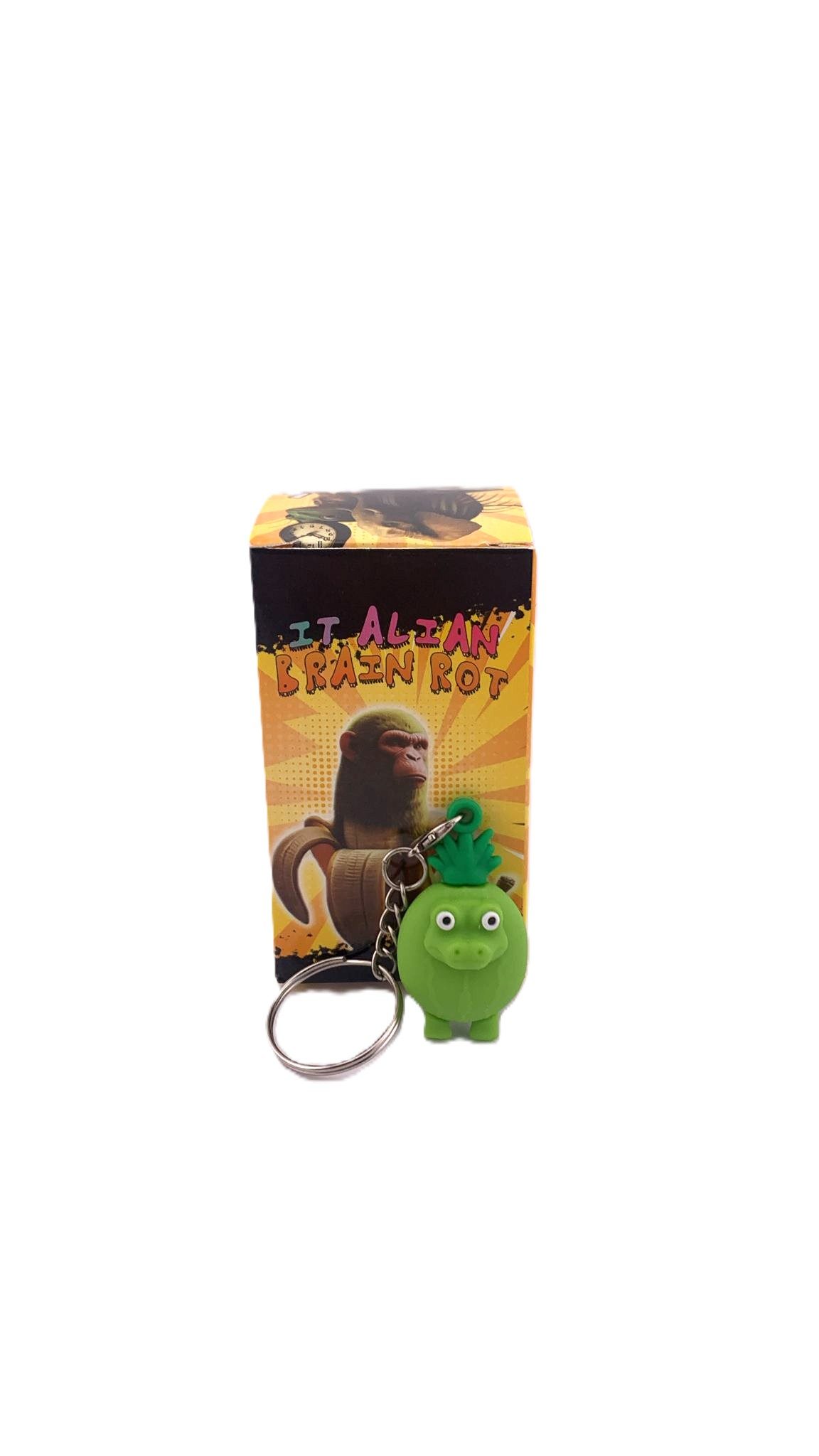 Detaliu breloc silicon Flippy verde