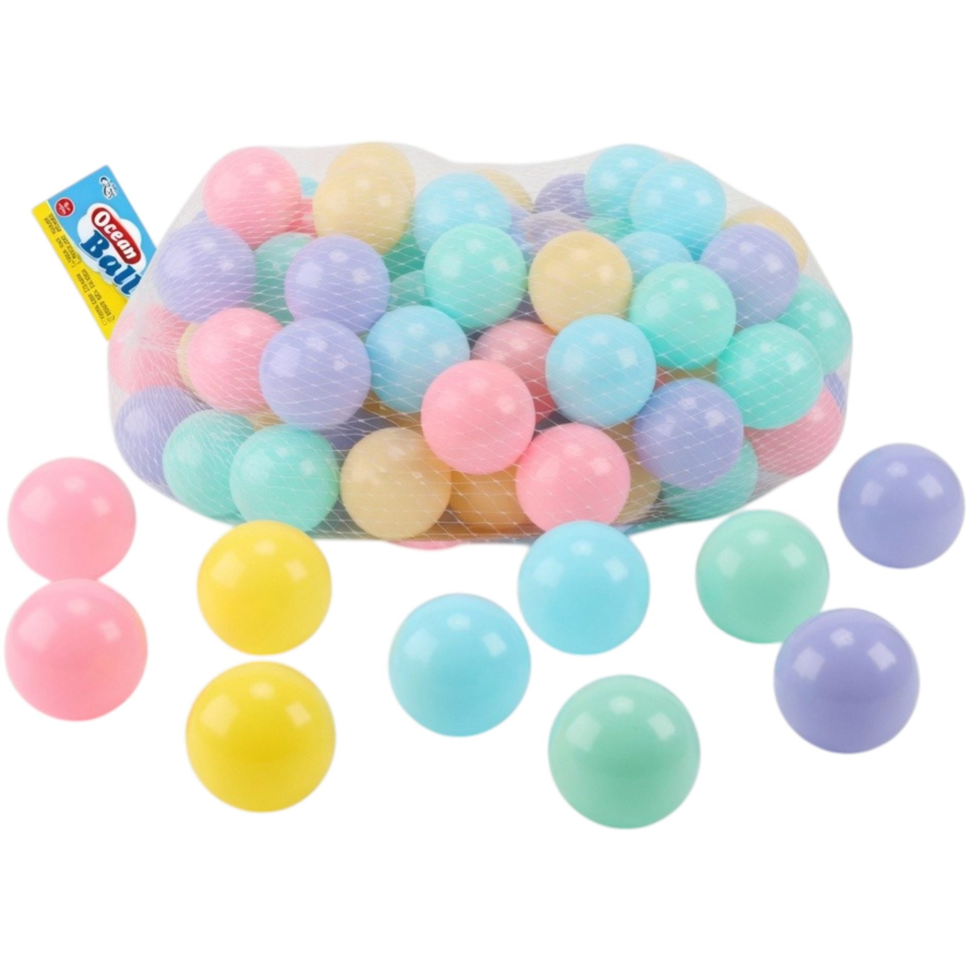 Set 100 Bile Colorate Pentru Copii 5.5 cm, Bile Plastic Pentru Piscina Cu Bile Si Loc De Joaca, Bile Multicolore Pentru Corturi Si Spatii De Joaca, Jucarie Distractiva Pentru Interior Exterior Copii 3+ Ani 1