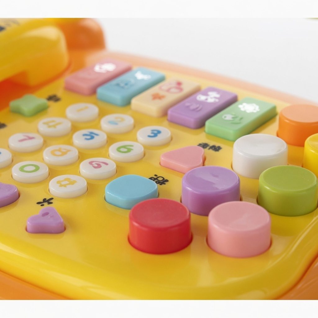 Telefon Interactiv Pentru Copii Cu Pian Si Jocuri Educative, Jucarie Multifunctionala Cu Butoane Si Activitati, Telefon De Jucarie Cu Taste, Lumini Si Sunete, Centru De Joaca Multicolor Cu Figurina Iepuras Copii 18+ Luni 4