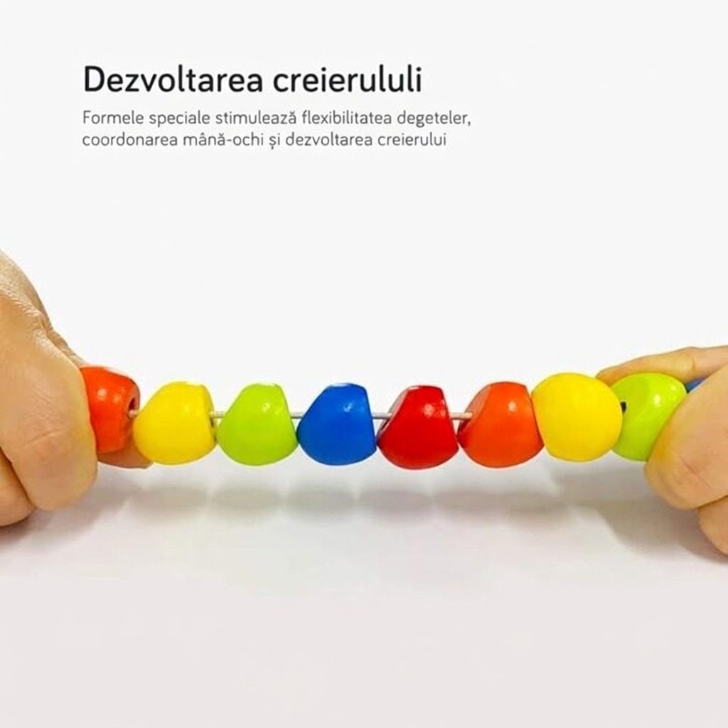 Jucarie Interactiva pentru Bebelusi, 0-18 luni, Culori Stralucitoare, Dezvoltare Senzoriala, Texturi Variate, Multicolor 4