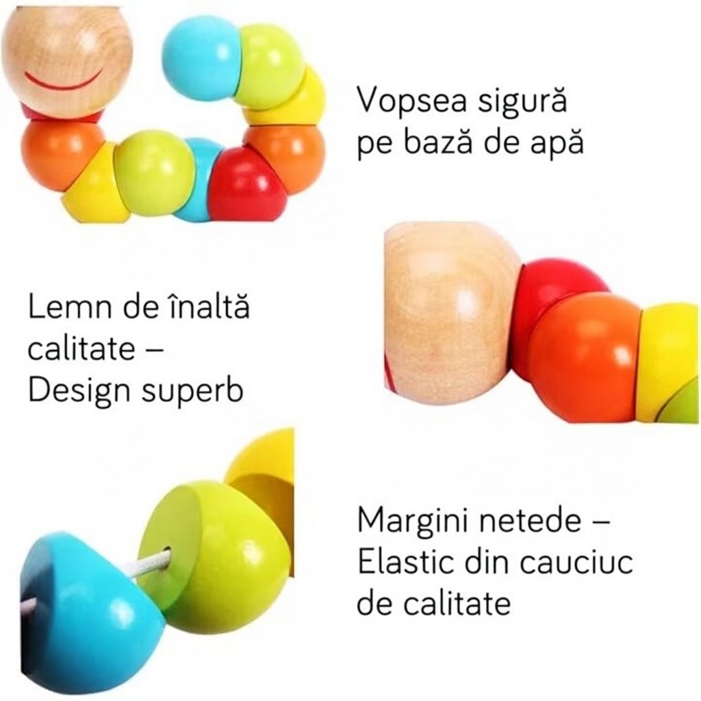 Jucarie Interactiva pentru Bebelusi, 0-18 luni, Culori Stralucitoare, Dezvoltare Senzoriala, Texturi Variate, Multicolor 2