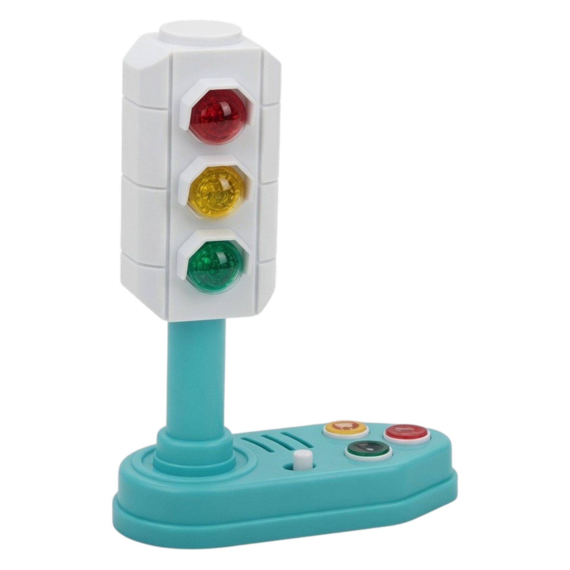 Semafor Interactiv Pentru Copii Cu Lumini Si Sunete, Jucarie Educativa Semafor Rutier Cu Butoane Si Efecte Sonore, Jucarie De Invatare Reguli De Circulatie, Set Interactiv Pentru Dezvoltare Copii 18+ Luni, Multicolor 1
