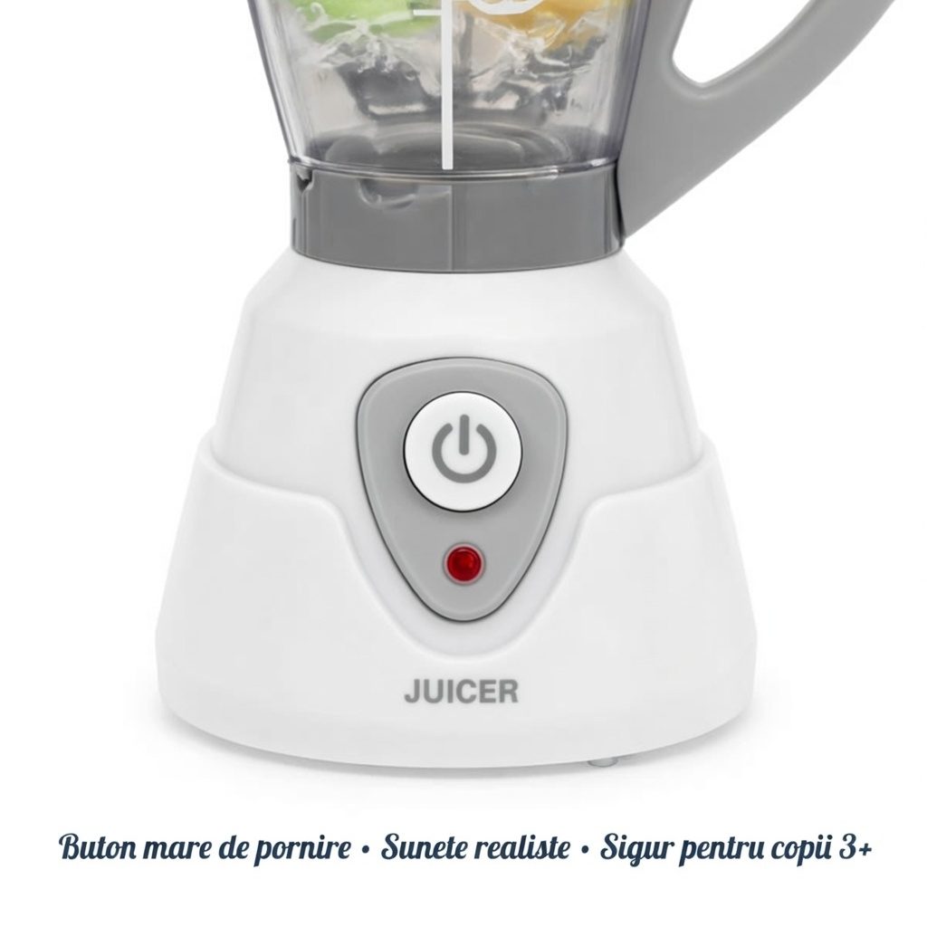 Blender de Jucarie cu Sunete si Lumini, Jucarie Interactiva de Bucatarie pentru Bebelusi, Mixer cu Butoane, Efecte Luminoase si Melodii Vesele, Joaca Educativa de Rol 2