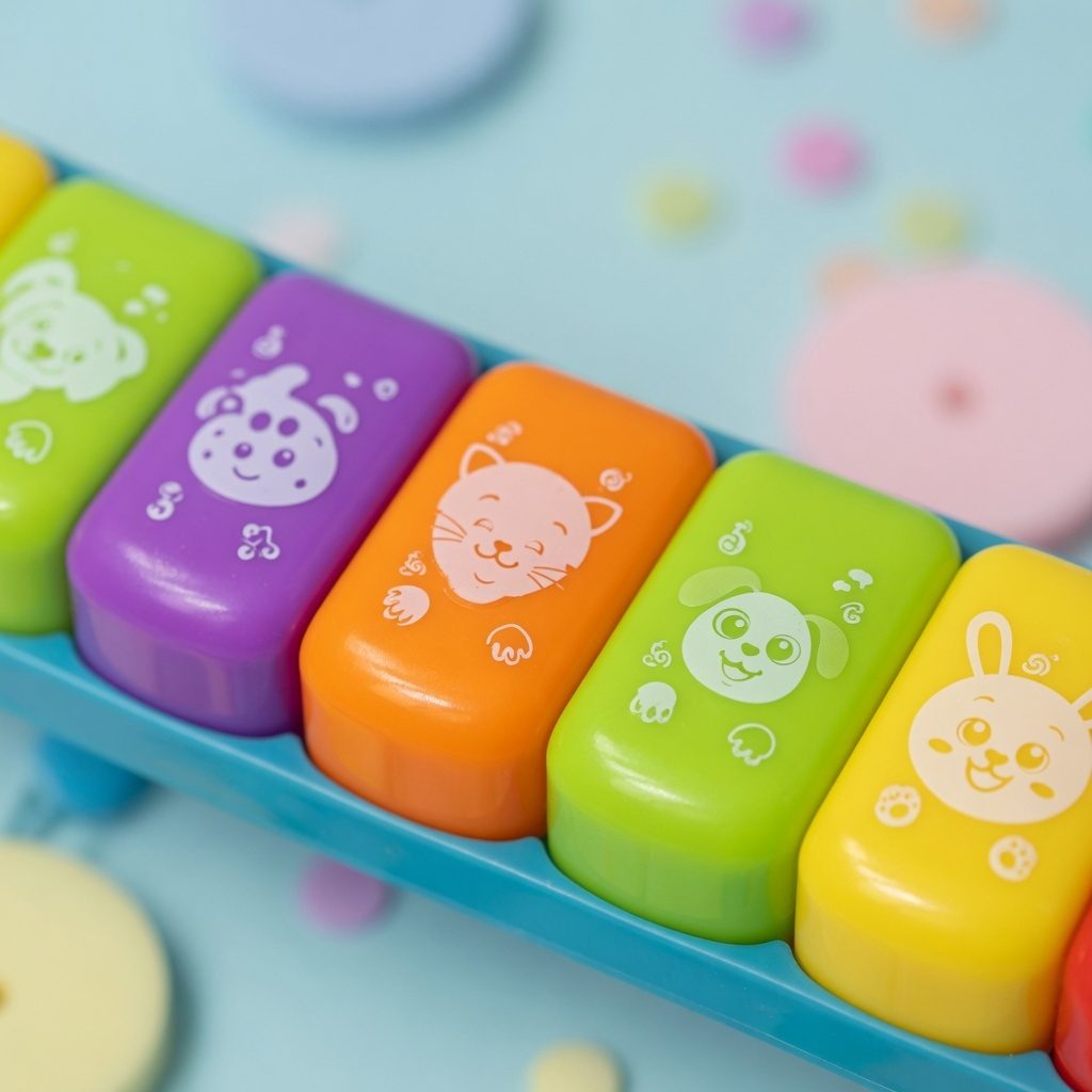 Pian Muzical Interactiv Pentru Copii Cu Taste Colorate Si Butoane, Jucarie Cu Sunete Si Melodii Pentru Bebelusi, Orga Copii Cu Lumini Si Activitati Muzicale, Jucarie Educativa Multicolora Pentru Joaca Copii 18+ Luni 5
