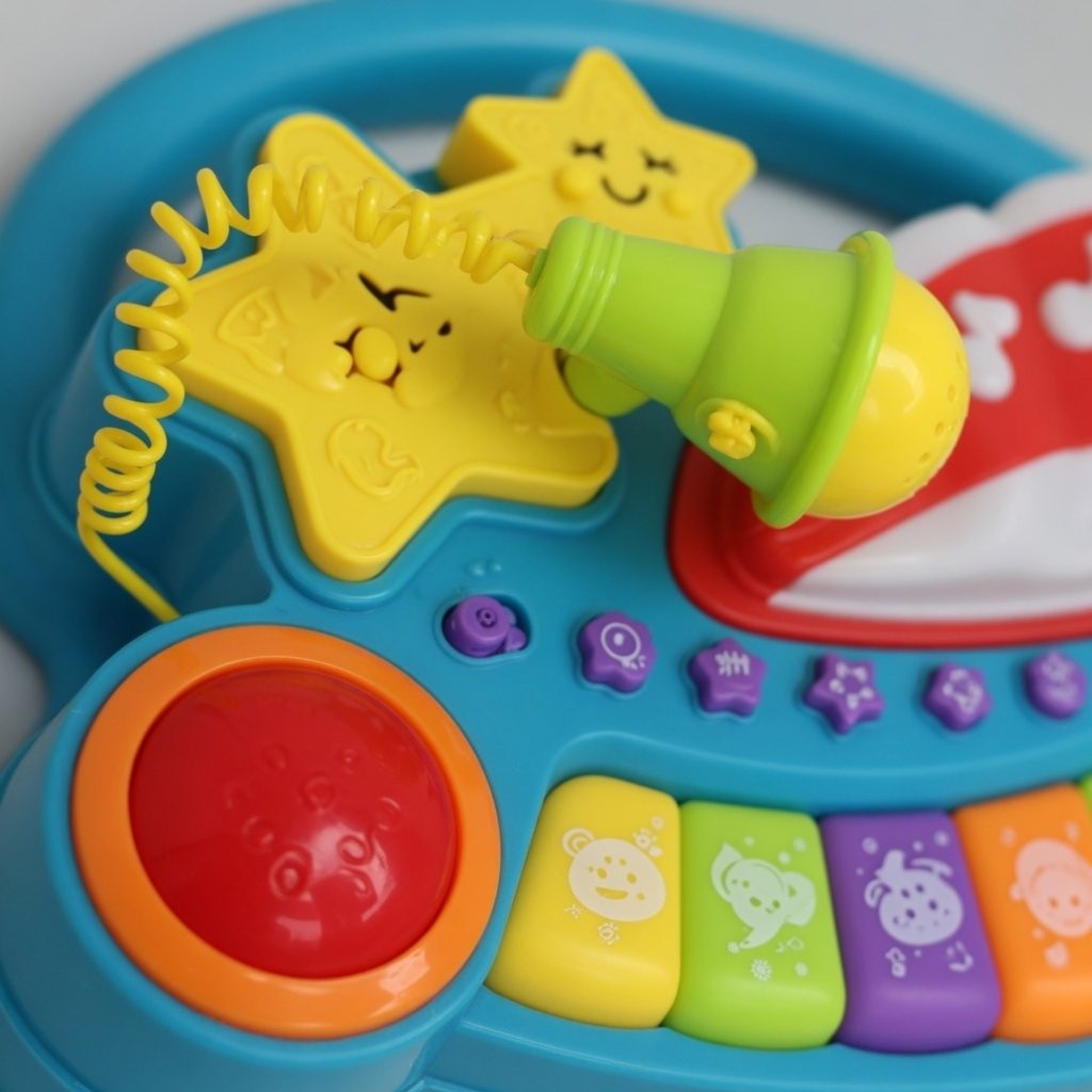 Pian Muzical Interactiv Pentru Copii Cu Taste Colorate Si Butoane, Jucarie Cu Sunete Si Melodii Pentru Bebelusi, Orga Copii Cu Lumini Si Activitati Muzicale, Jucarie Educativa Multicolora Pentru Joaca Copii 18+ Luni 4
