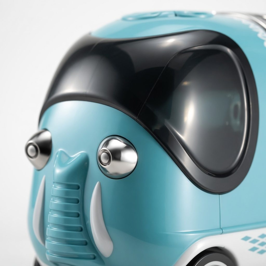 Masina Jucarie Transport Elefant Cu Lumini Si Miscare, Animal Transport Car Cu Elefant Interactiv In Interior, Vehicul Cu Design Elefant Si Functie De Miscare Automata, Jucarie Creativa Pentru Copii 3+ Ani, Albastru 3