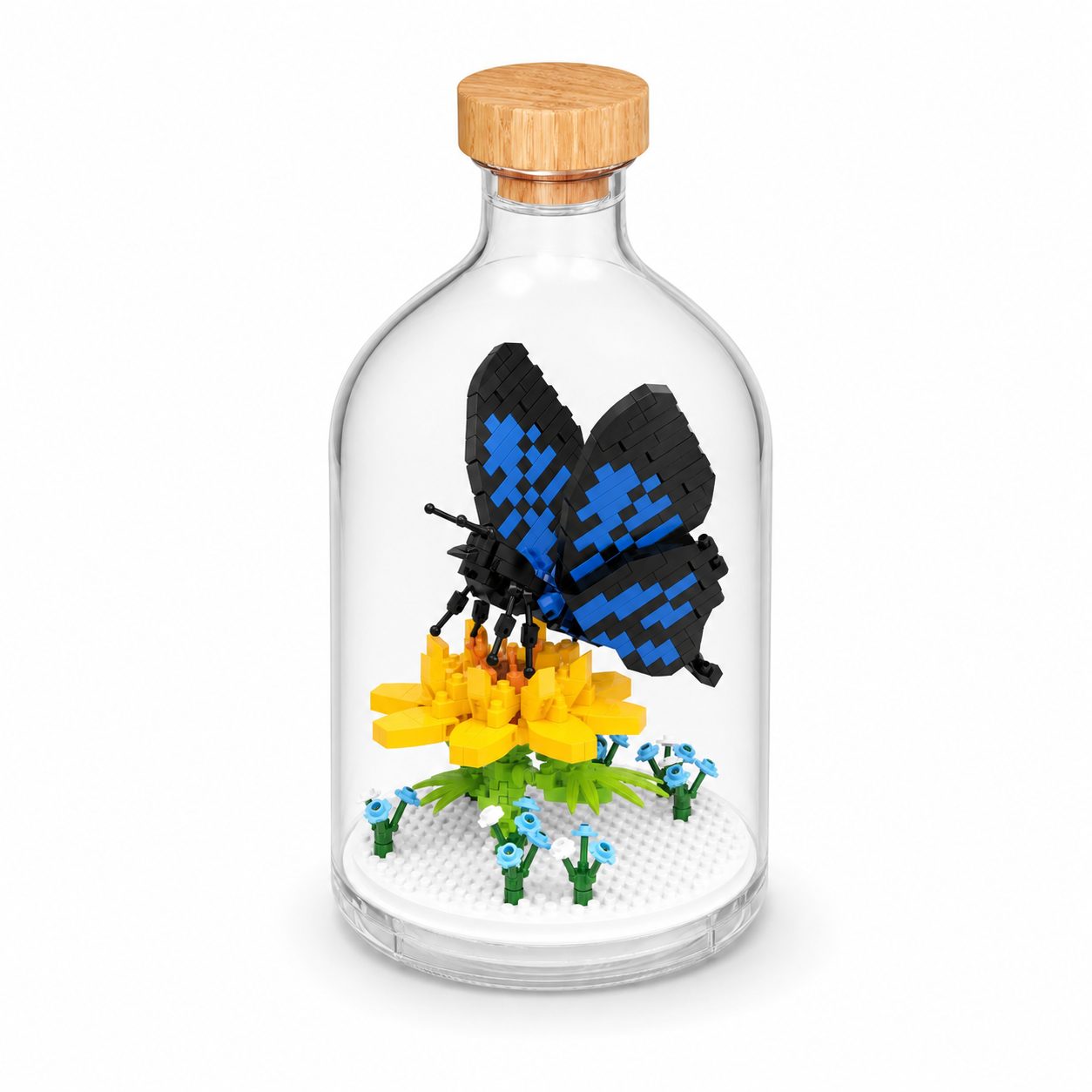 Set de Construit in Sticla, , 392 Piese, din Plastic, +14 Ani, 10 x 19.6 cm, Model Fluture, Multicolor 2