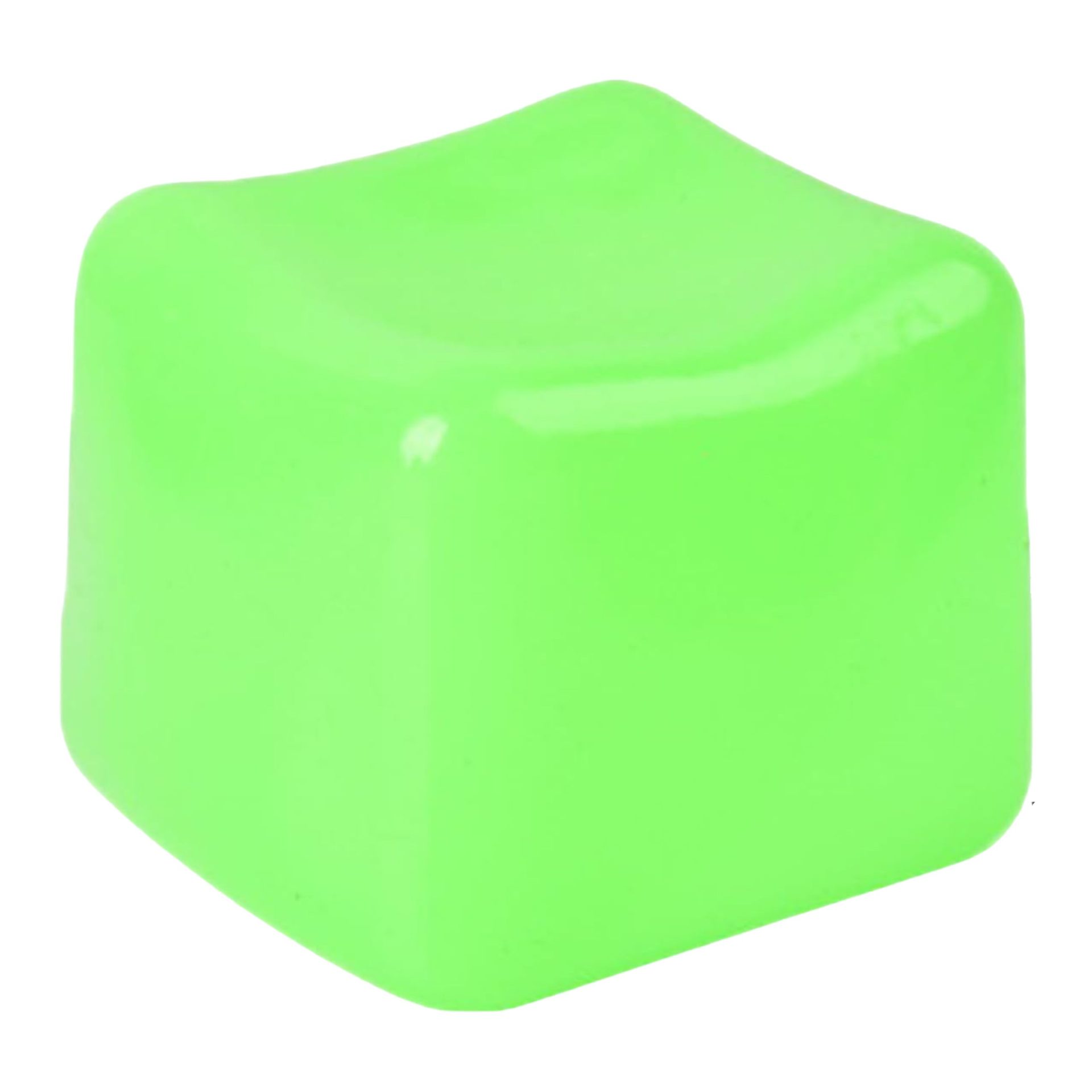 Jucarie Squishy tip Needoh in Forma de Cub de Gheata, , Model Simplu din Maltoza, Antistres Senzoriala Comprimabila cu Revenire Lenta, 4.5x4.5x4.5 cm, 110 g, Verde Deschis 2