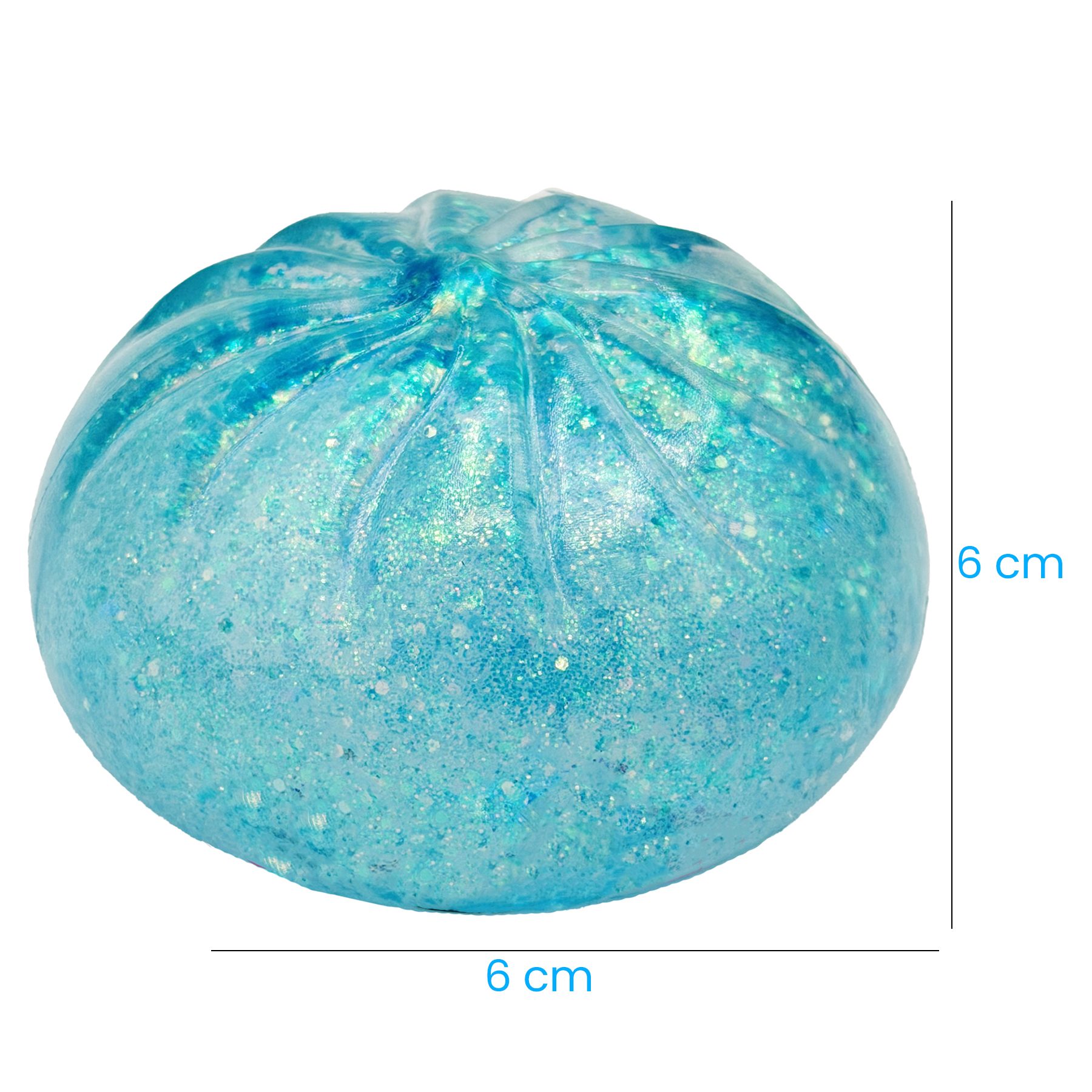 Jucarie Jumbo Squishy Antistres, , Model Plain Bun, Revenire Lenta, Simplu cu Sclipici, 6 x 6 cm, 125 gr, Culoare Mix Surpriza 4