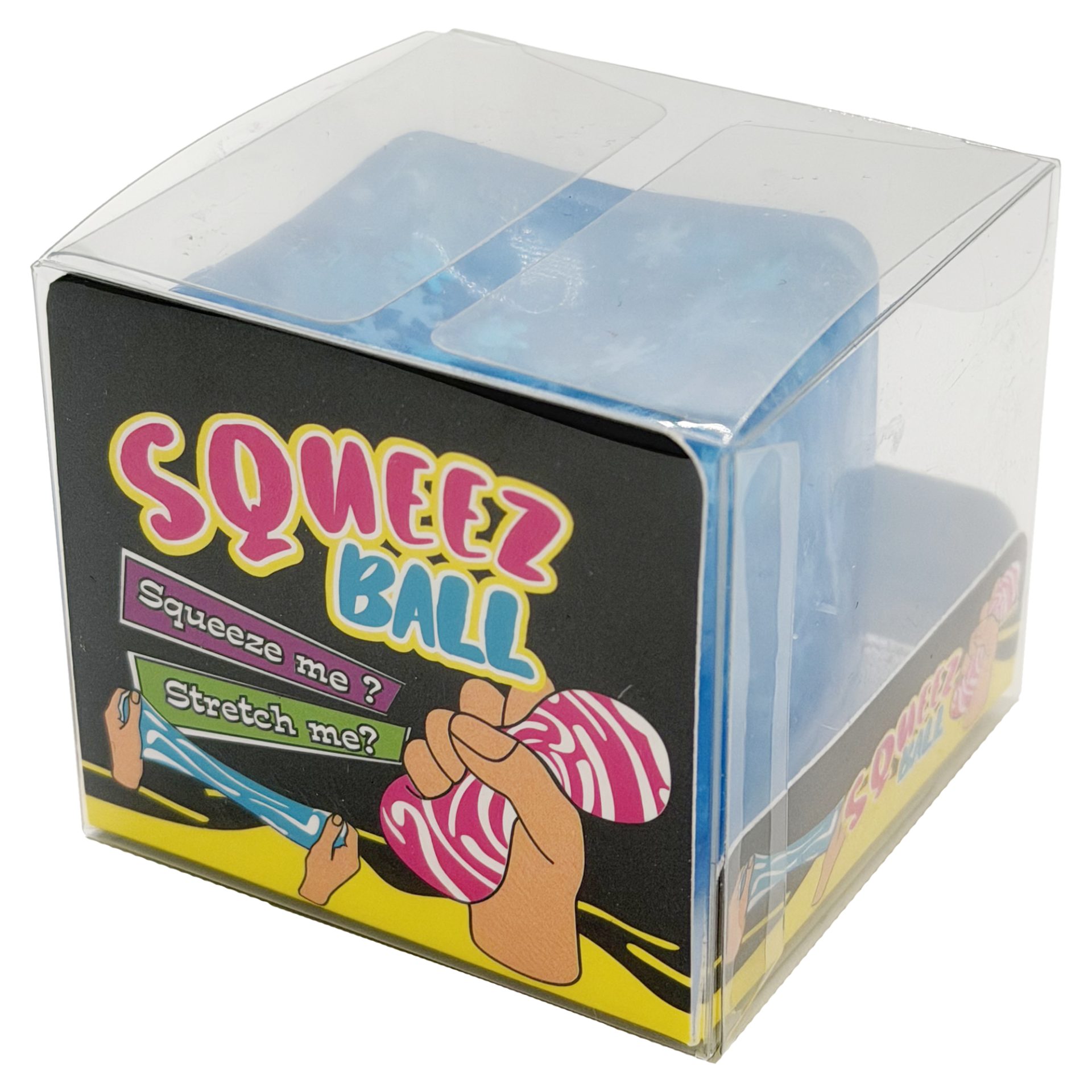 Jucarie Squishy tip Needoh in Forma de Cub, , Model Ice Cube din Maltoza cu Fulgi, Antistres Senzoriala Comprimabila cu Revenire Lenta, 5x5x5 cm, 140 g, Albastru 4