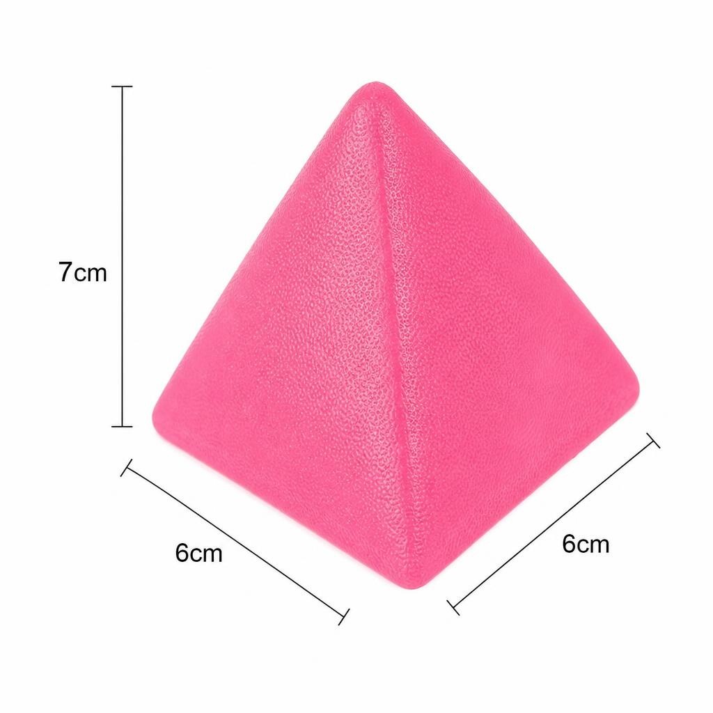 Jucarie Squishy Dumpling in Forma de Piramida, , Model cu Suprafata Netezita, Antistres Senzoriala Comprimabila cu Revenire, 7x6x6 cm, 130 g, Roz 3