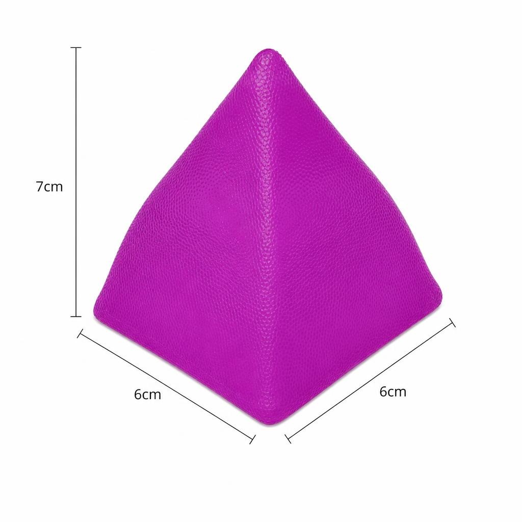 Jucarie Squishy Dumpling in Forma de Piramida, , Model cu Suprafata Netezita, Antistres Senzoriala Comprimabila cu Revenire, 7x6x6 cm, 130 g, Mov 3