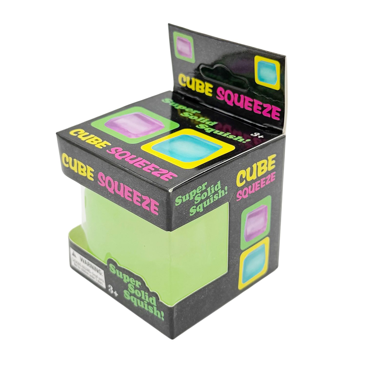 Jucarie Squishy tip Needoh in Forma de Cub, , Model Cub de Gheata Transparent, Antistres Senzoriala Comprimabila cu Revenire, 5x5x5 cm, 135 g, Verde 4