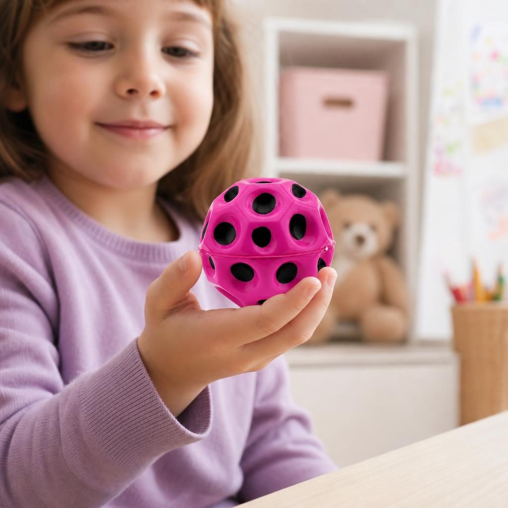 Minge antistres Flippy Space Moon Ball pentru copii