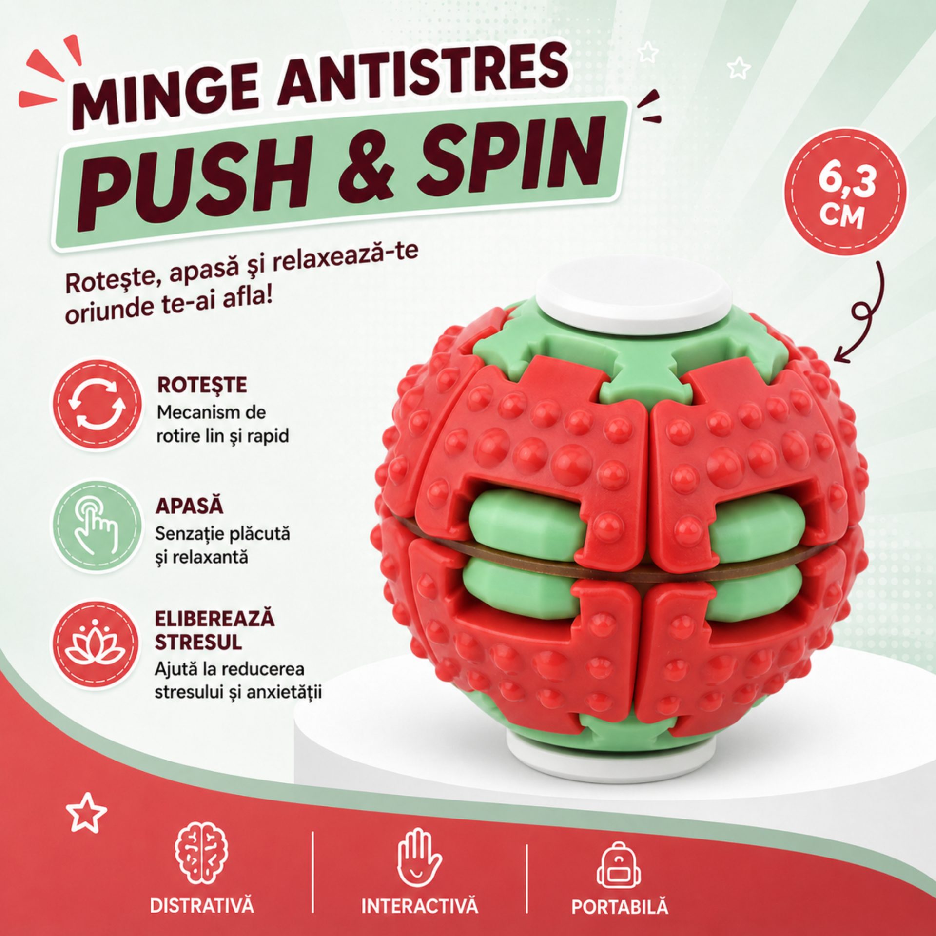Minge Flippy push and spin antistres