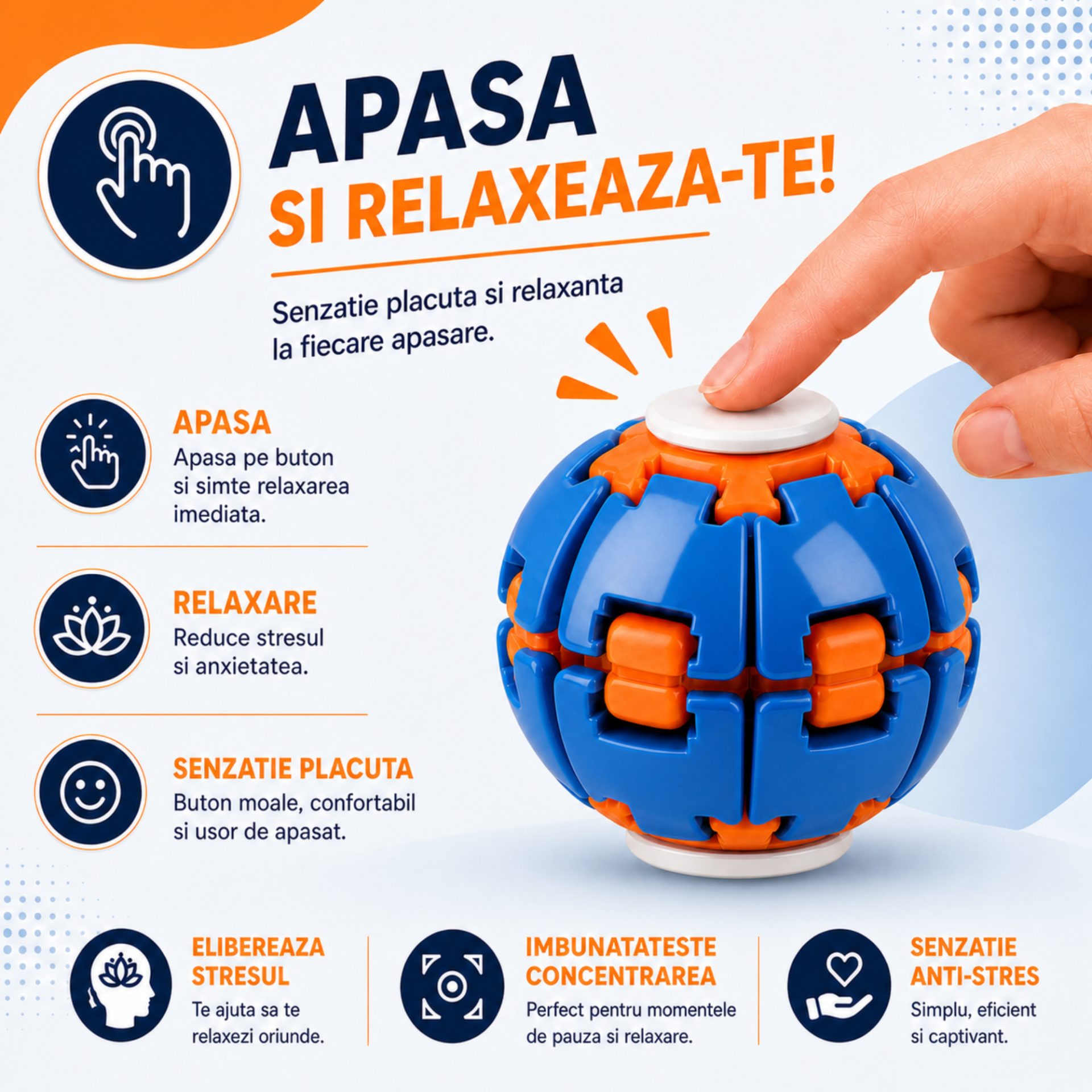 Dettagli constructivi Flippy Push and Spin