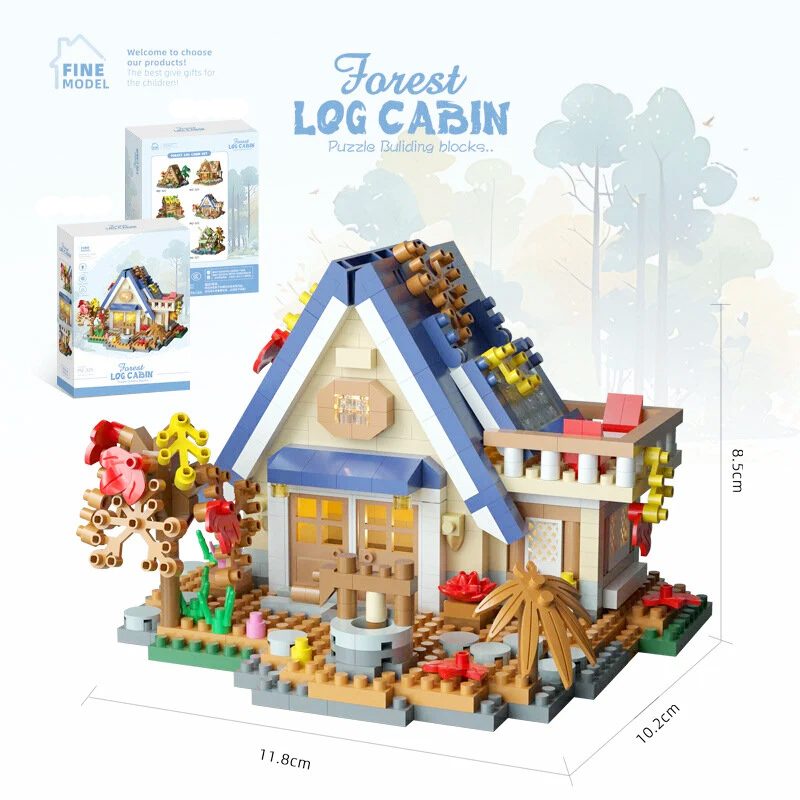 Piese constructie Flippy Forest Log Cabin detaliu