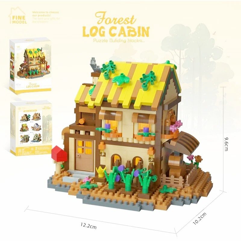 Detalii constructie Flippy Forest Log Cabin multicolor