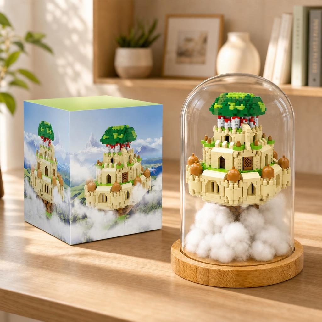 Set de Construit in Sticla, Flippy, Model 1, Jucarie Tip Blocuri din Plastic, Decoratiune DIY pentru Asamblare, Dimensiune 18.5 x 14.5 cm, Varsta 14 Ani+, Multicolor
