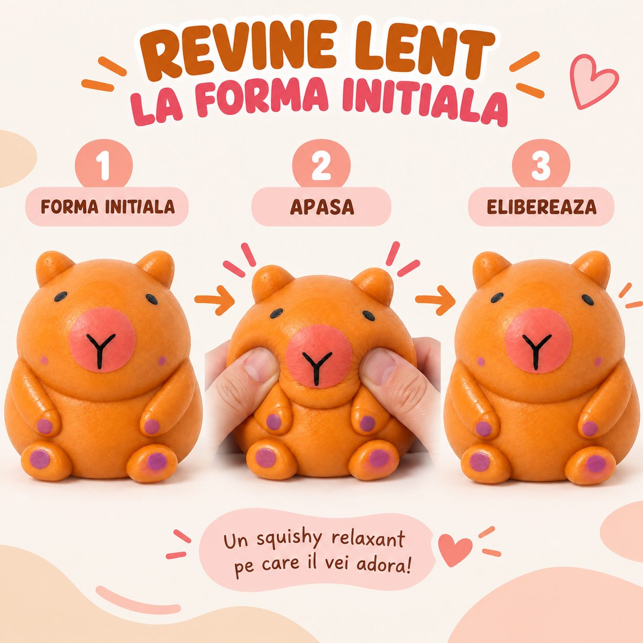 Textura și flexibilitate Squishy Capybara