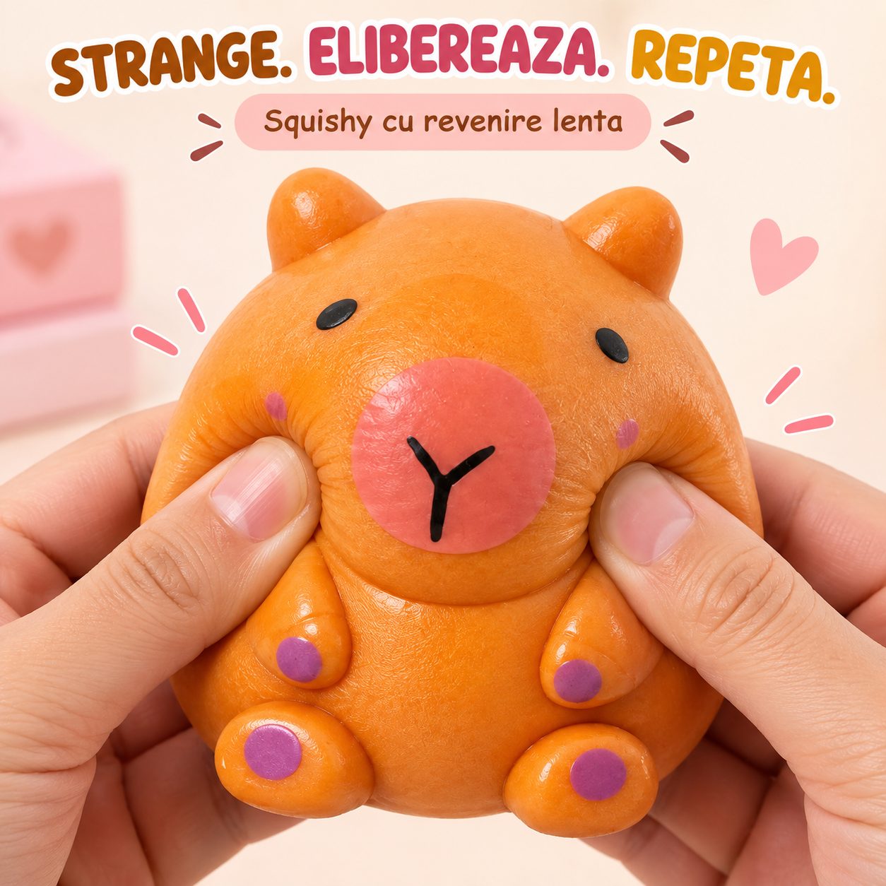 Detaliu design Capybara Squishy