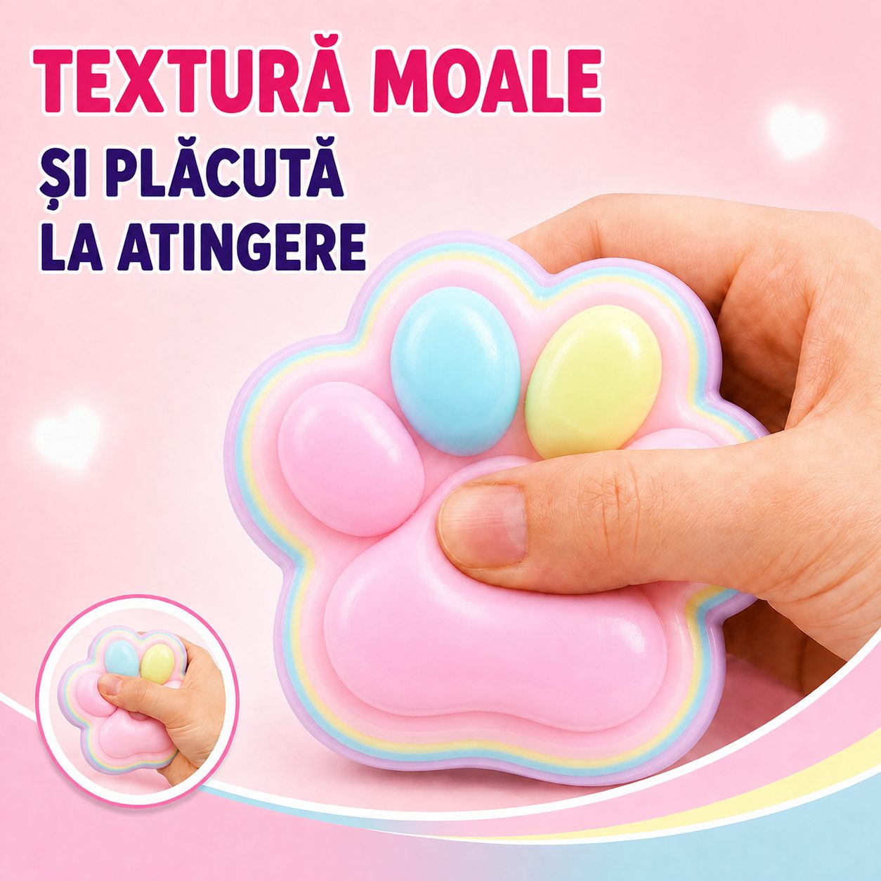 Jucărie Squishy lăbuță pisică model 27052