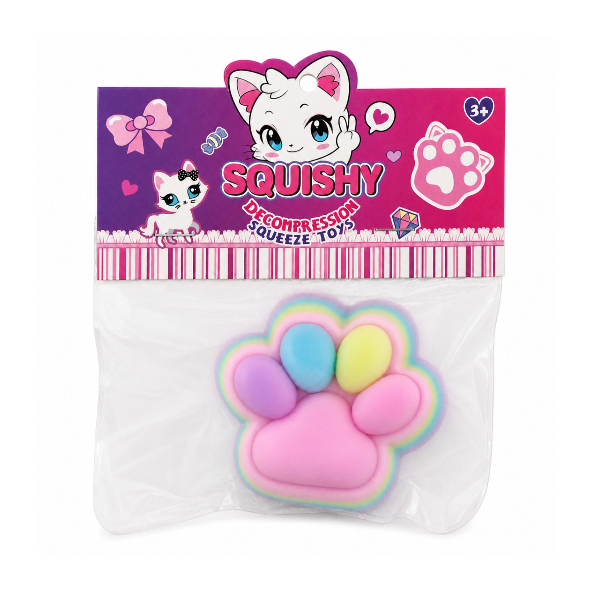 Detaliu textură și culoare lăbuță Squishy Flippy