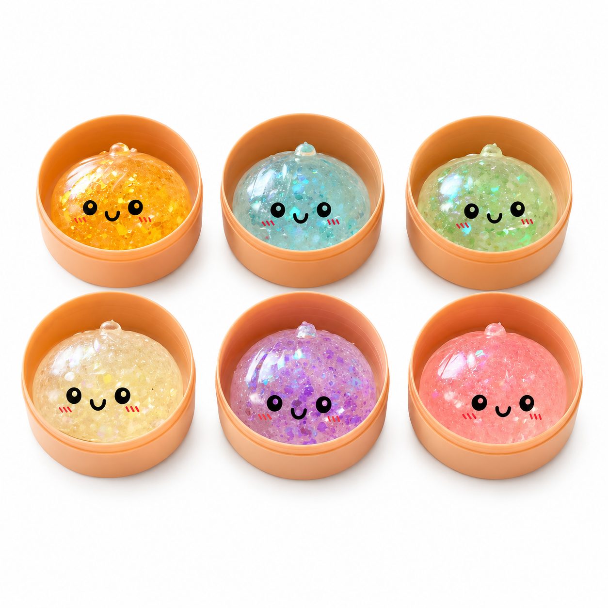 Jucarie Dumpling Squishy, 5 cm, Diverse Culori, model 3