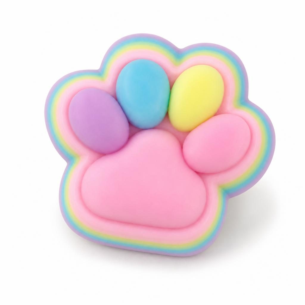 Jucărie antistres Squishy lăbuță de pisică Flippy multicolor