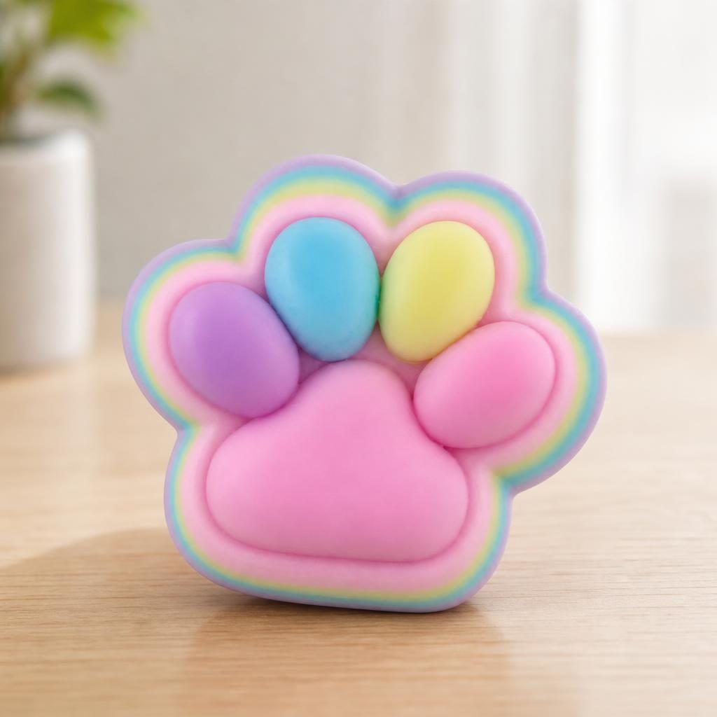 Jucărie Squishy lăbuță pisică în ambalaj transparent