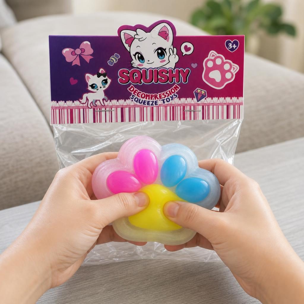 Model 27055 Squishy lăbuță de pisică detaliu multicolor