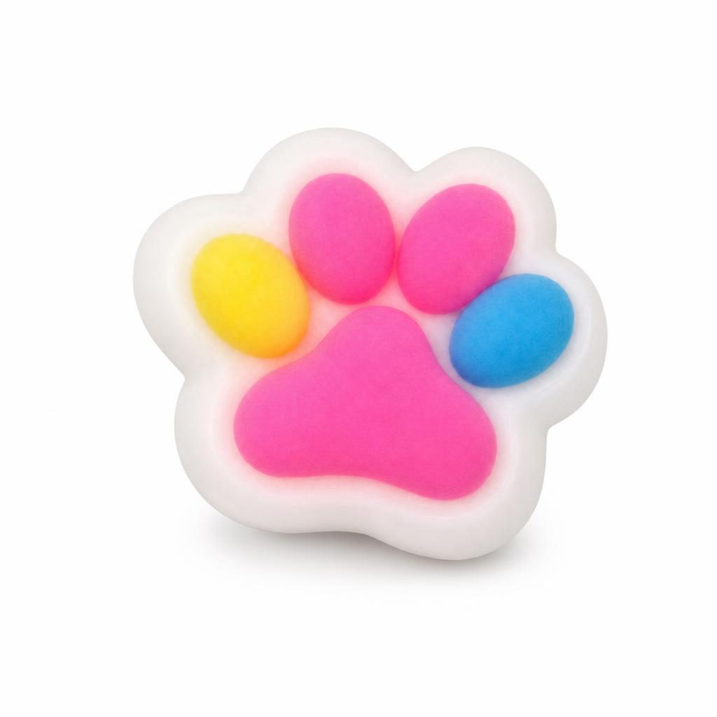 Jucărie antistres Squishy lăbuță pisică Flippy multicolor