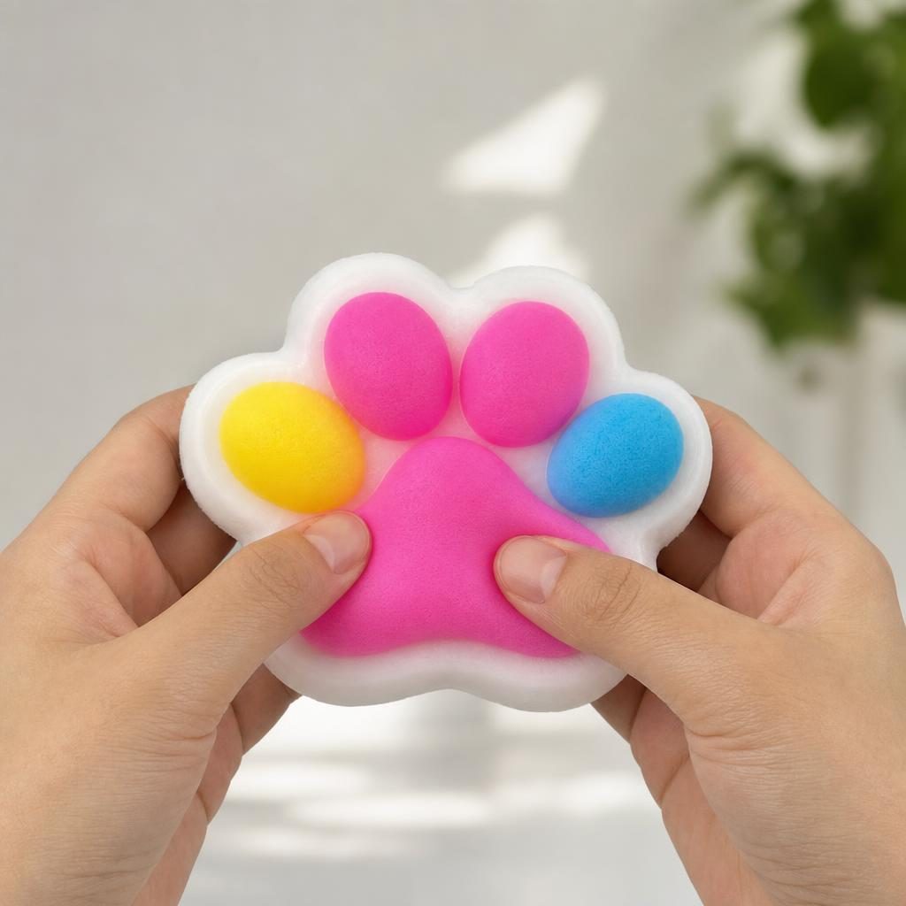 Detaliu textură lăbuță Squishy Flippy
