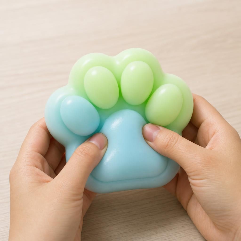 Jucarie Antistres Squishy Flippy Labuta de Pisica Textura