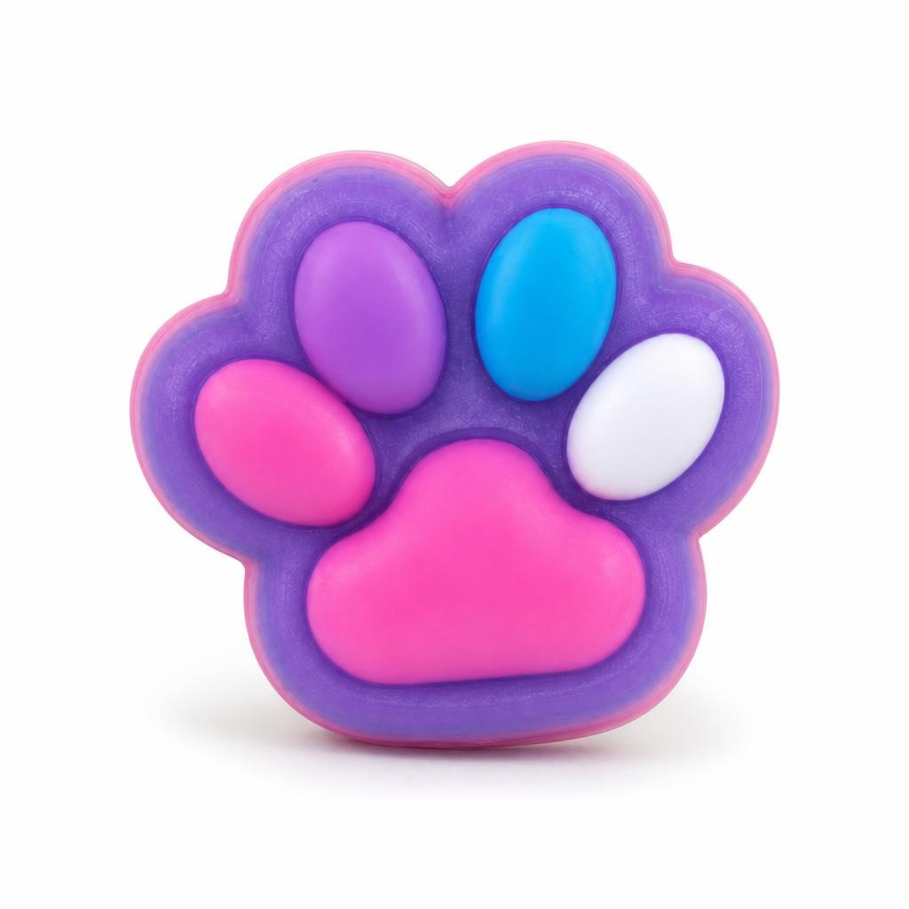 Jucărie antistres Squishy lăbuță de pisică Flippy multicolor