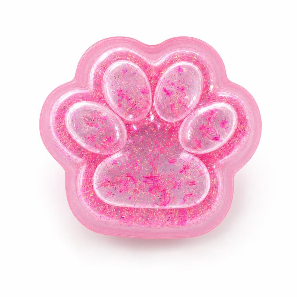 Jucărie Squishy Flippy lăbuță de pisică roz