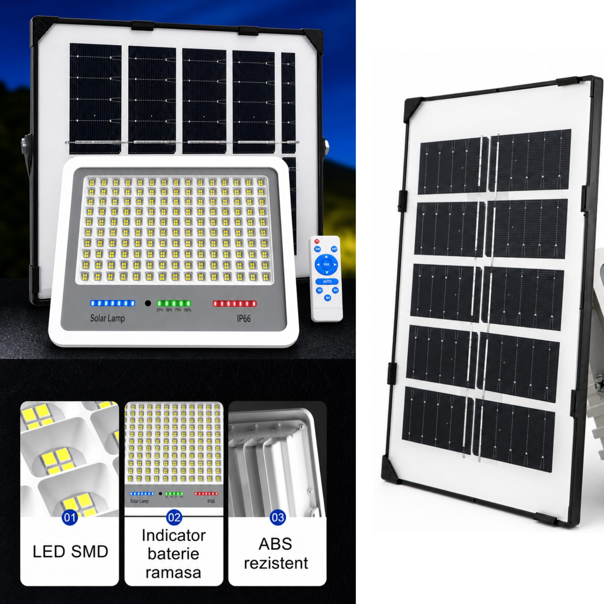 Detaliu panou solar și design modern alb