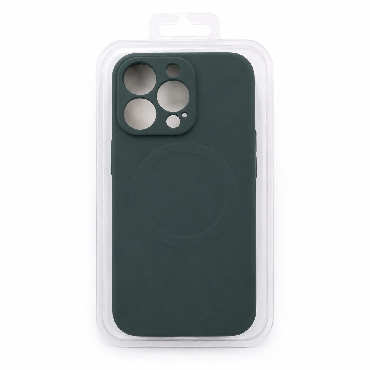 Husa Protectie, Flippy, Husa de Protectie Compatibila cu iPhone 13 Pro, Liquid MagSafe, Ring-Shaped, Magnetica, Verde