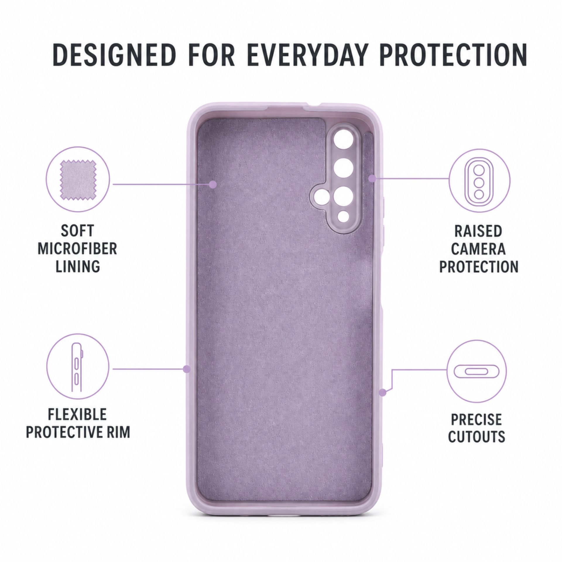 Husa protectie compatibila cu Huawei Nova 5T Liquid Silicone Case Mov 3